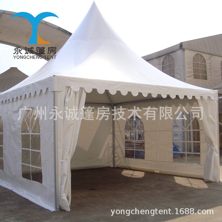 6米白色尖顶篷 欧式简约多功能户外帐篷跨境宝塔帐篷铝合金篷房