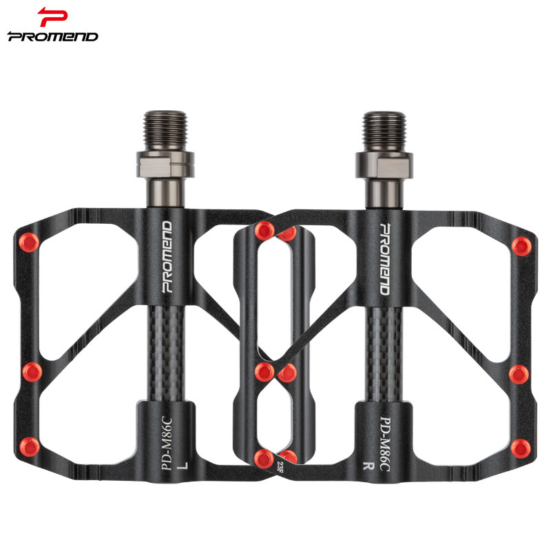 New PROMEND bicycle pedal R87C road car carbon fiber bearing pedal mountain bike 3 Peilin pedal