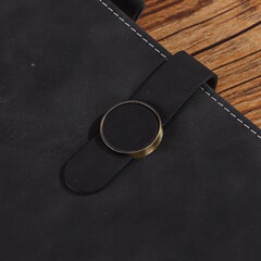 Magnetic closure A5 business office memo notebook, logo printing simple soft leather notebook, student diary notebook