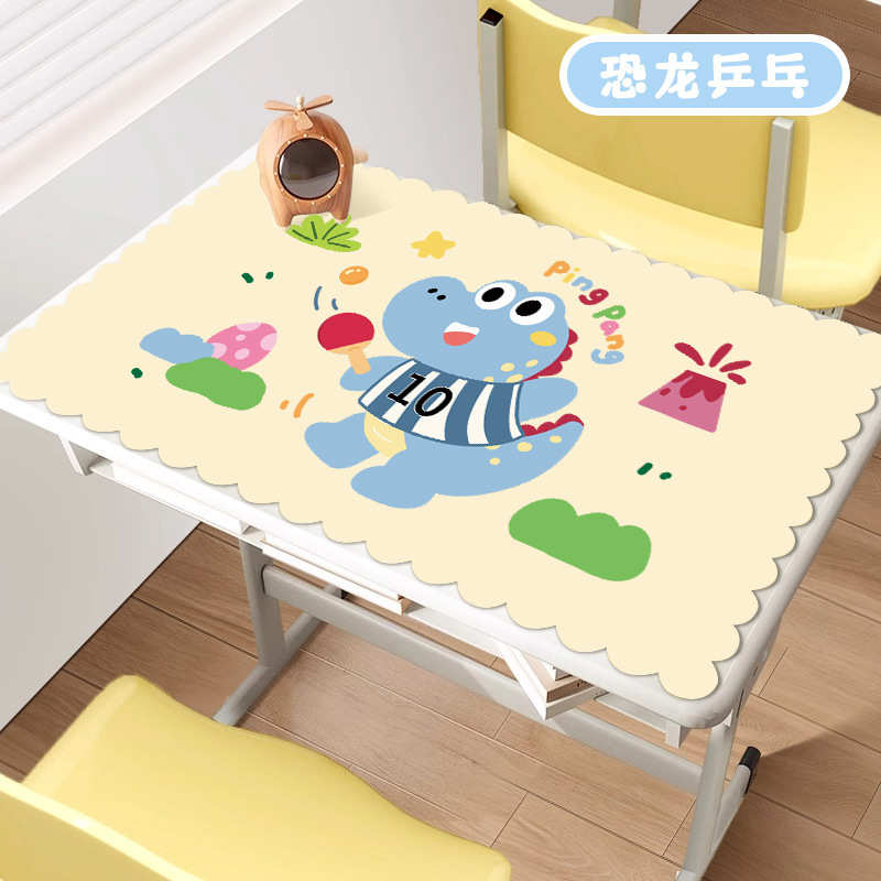 卡通儿童餐垫小学生长方形便携可折叠餐桌垫隔热防油布艺花边餐布|undefined