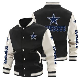 European and American plus size Student Baseball Uniform NFL Series Team Fans Ceremony Printed plus size Spring and Autumn Thin Baseball Uniform