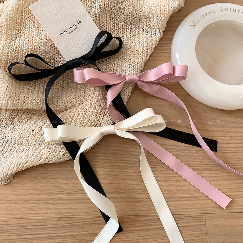 Girly complex~ Bow ribbon hairpin female Mori style Internet celebrity half-tied hairpin hairpin headdress back of the head hair accessories