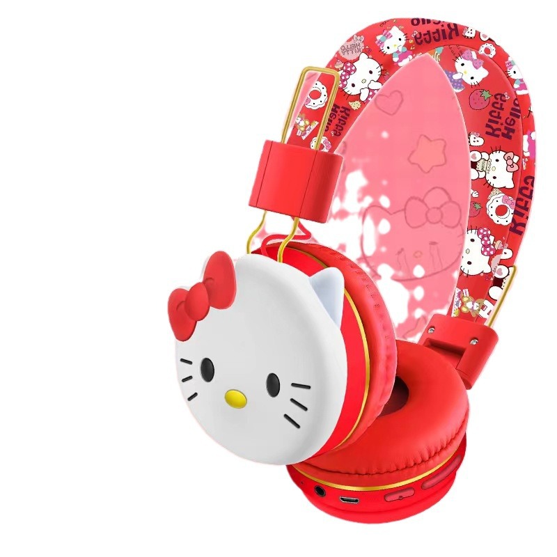 Nuevo AH - 906D1 creativo lindos dibujos animados Kitty niños auriculares Bluetooth inalámbricos auriculares estéreo