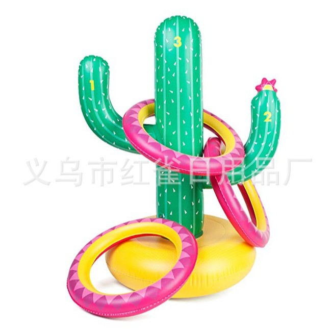 Factory Direct Sales Inflatable Cactus Ring Throwing Toys Children's Game Toys Water Interactive Toys Children's Rings