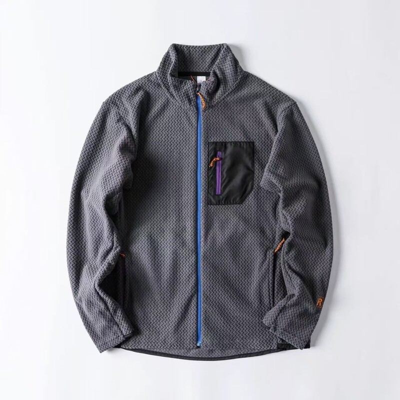 Bajia Outdoor Unisex Air Fleece R1 Warm Stand Collar Full Zip Fleece Jacket 40275