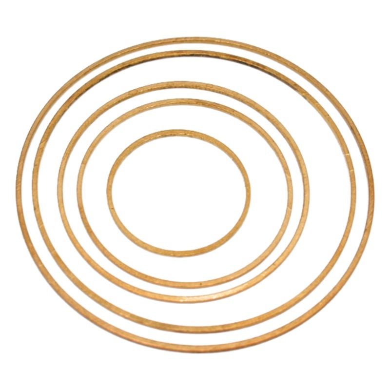 DIY accesorios de la joyería de cobre ropa joyería material de metal anillo sólido anillo de cobre fino sin boca anillo redondo cobre puro