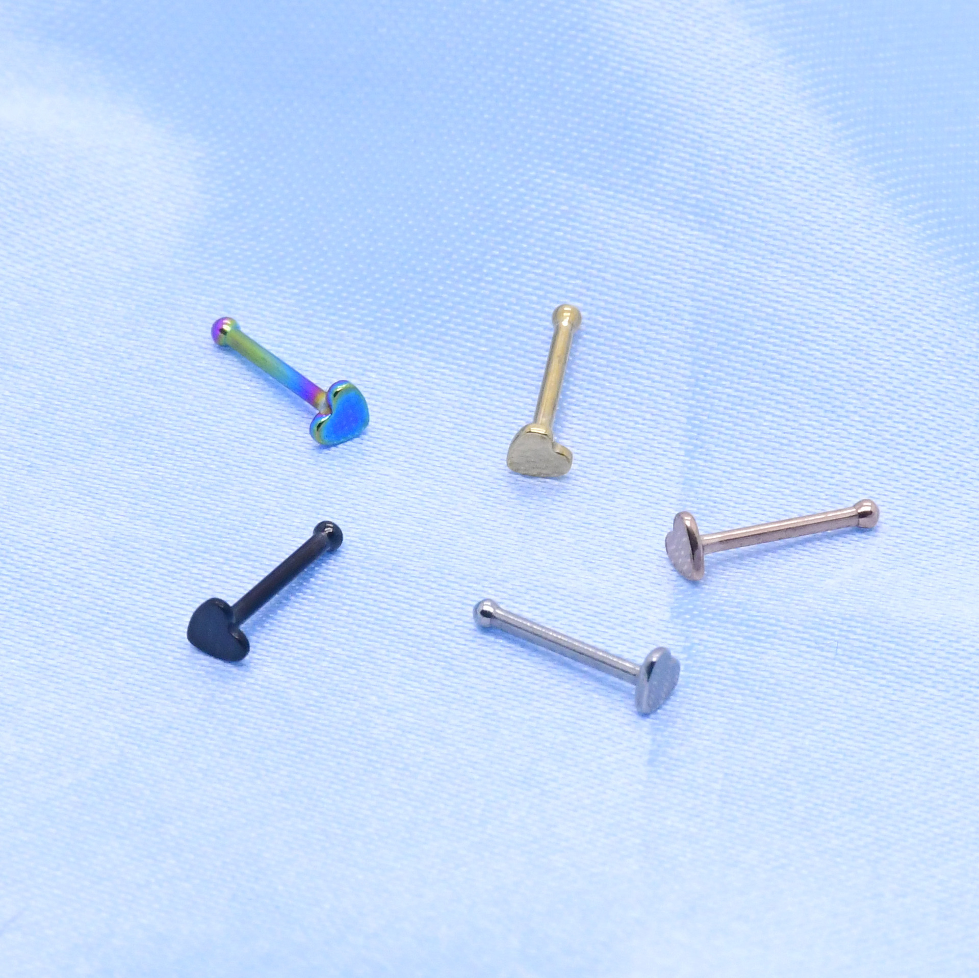 Piercing naso a cuore in acciaio inossidabile minimalista_voghion.com