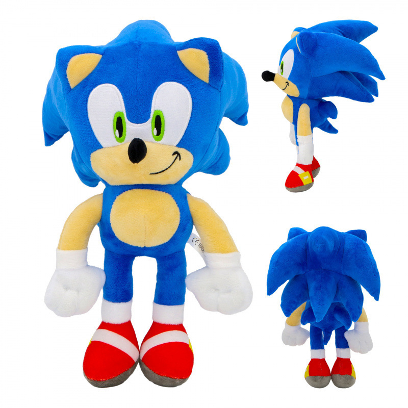 Cross-Border Hot-Selling Sonic the Hedgehog Plush Toy, Big-Headed Wednesday Addams Sonic Doll, in Stock
