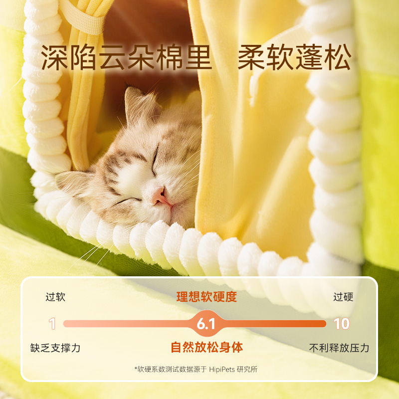 Gato otoño e invierno, cálida, a prueba de viento, yurta pintada, tienda minorista, casa curva, nido para gatos, nido para perros de peluche, nido para mascotas