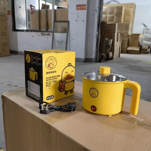 Dim Sum Duck Electric Cooking Pot, Student Dorm Mini Noodle Cooker, Household Multi-functional Steaming and Cooking Combo Pot, Gift Pot, Wholesale