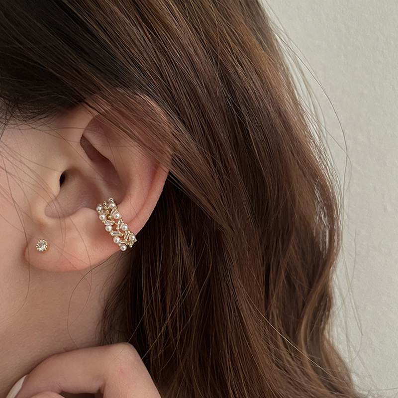 Geometric Copper Retro Simple Style Ear Cuffs display picture 4