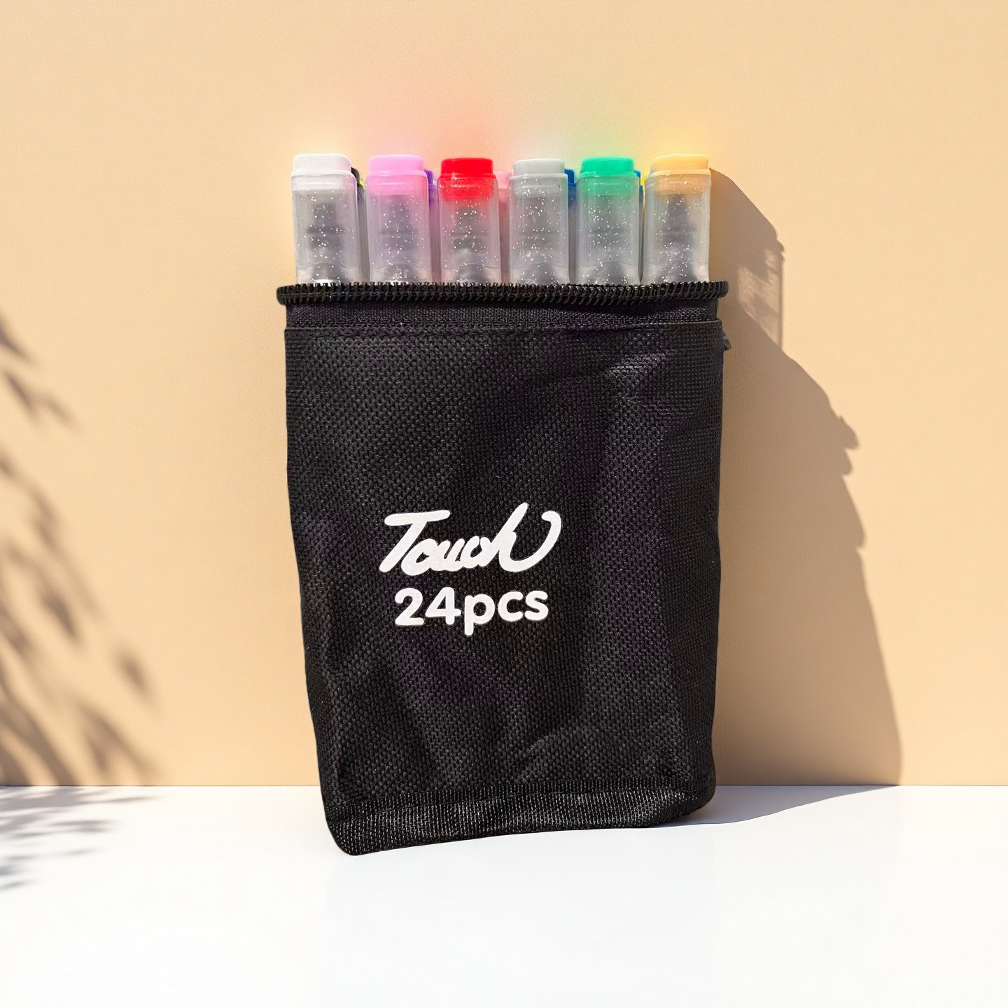 Student Marker Pen Set Double-Ended Oily Art Special Hand-Painted 24-Colorful Pen Holder