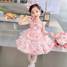 多巴胺美乐蒂公主裙cos服儿童连衣裙女童洛丽塔吊带美乐蒂