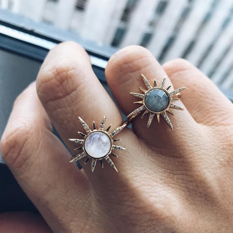 10g Weight Cat's Eye Stone Inlay Material Rings Classification One Size Ring Size 1 Piece Quantity 1 Piece Retro Star Alloy Plating Inlay Cat's Eye Stone Women's Rings