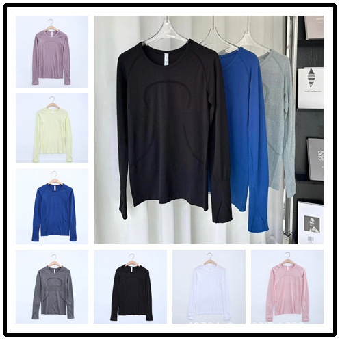 2.0 yoga clothes women's sports long-sleeved T-shirt running high elastic quick-drying Fitness Pilates slim running top