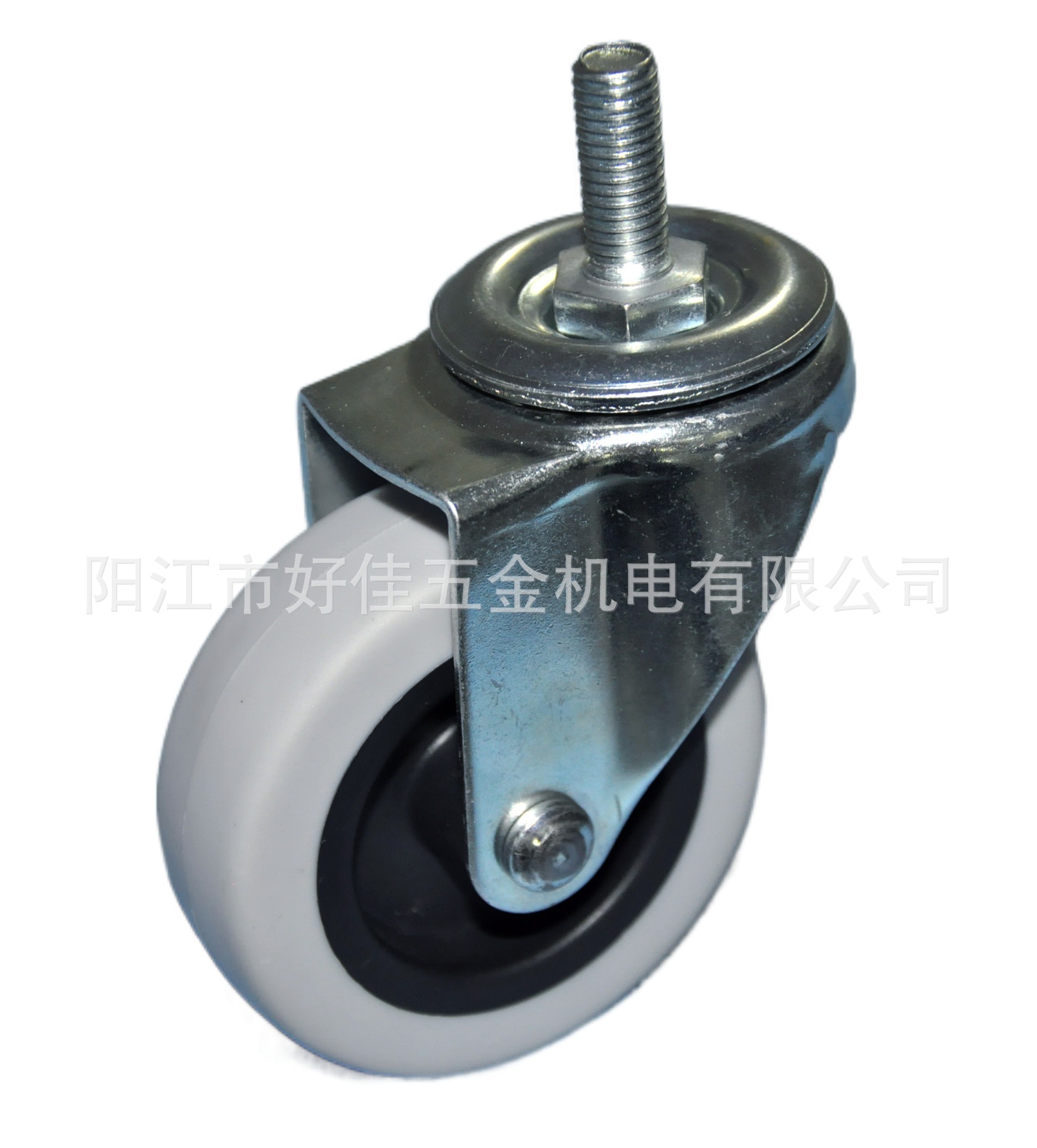 源头工厂直供75X25mm丝扣活动TPR静音家具脚轮工具车脚轮