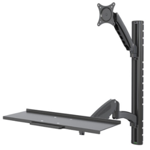 With Keyboard Drag Bracket Computer Workstation Industrial Monitor Bracket with Tray Computer Bracket Wall Bracket