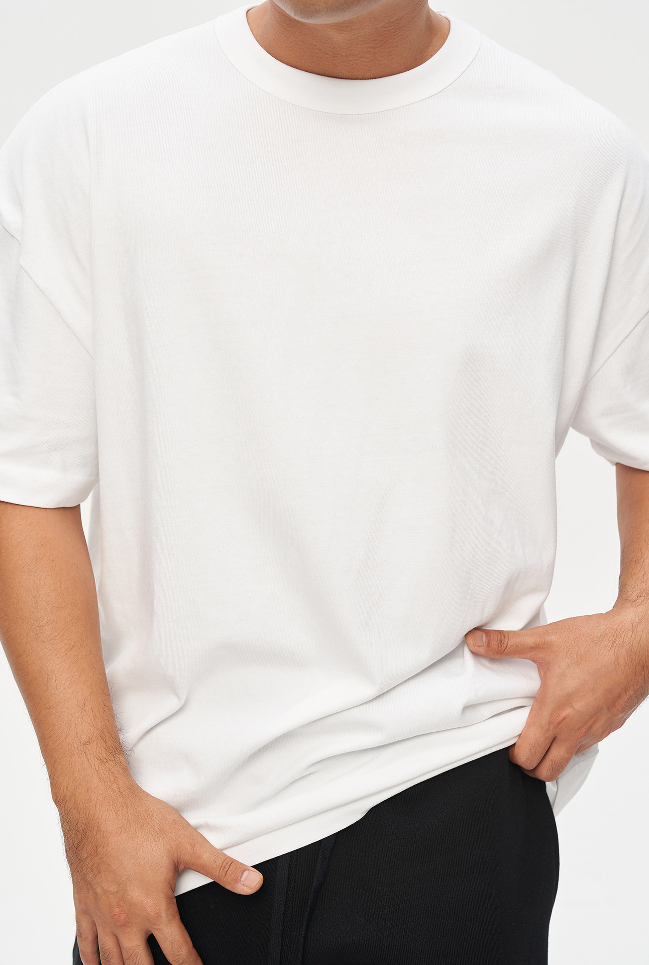 Men's Breathable Loose Short Sleeve T-Shirt Fitness Casual Running Sports Top Muscular Style Spring Summer Mid Waist Standard_viptrois.com