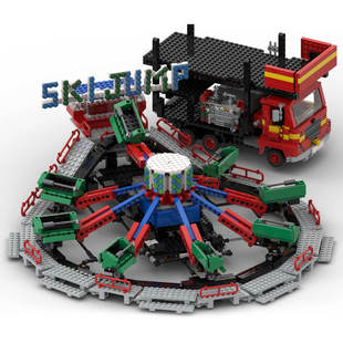 Cross-Border Moc-124475 Playground Jumping Platform Model Street View 2198 Particle Number
