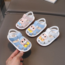一件代发卡通叫叫凉鞋2024春季女童小熊0-2岁儿男宝宝透气学步鞋1