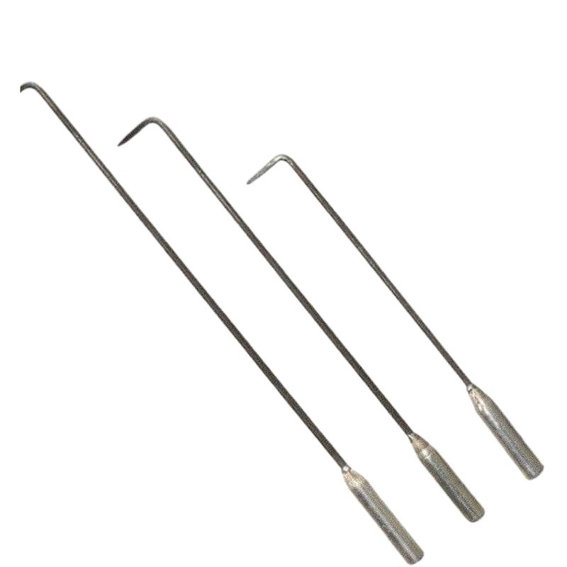 Сельскохозяйственные инструменты Домашний крючок Печной уголь из чистой стали Ручной кованый пожарный крюк 40 Длинный 50 Длинный 60 Длинный угольный крюк Пожарный крюк