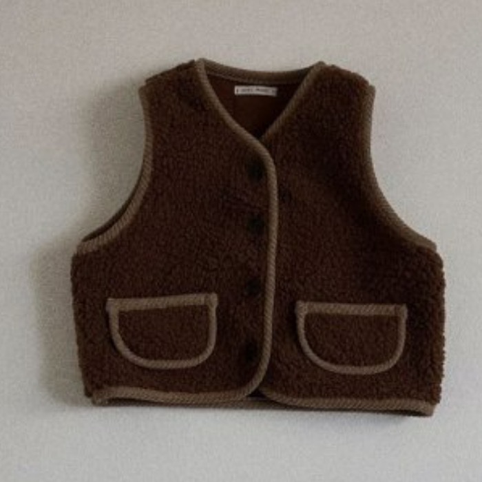 Niños y Niñas Chaleco de felpa bebé Otoño e Invierno ropa de estilo coreano ropa para niños bebé felpa engrosada Chaleco de desgaste exterior