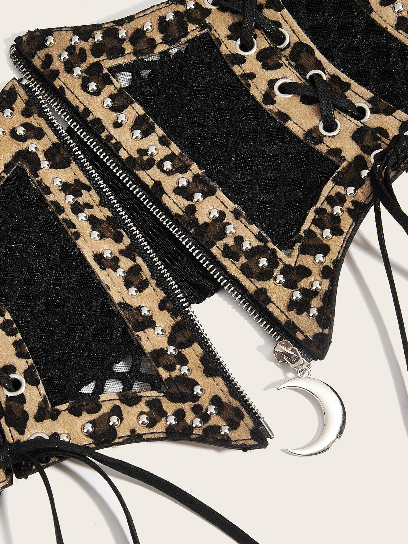 Pu Leather, Woven Fabric Material Leopard Pattern Retro Leopard Pu Leather Woven Fabric  Women's Woven Belts