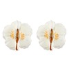 Retro white summer small design advanced earrings, trend of season, 2022 collection