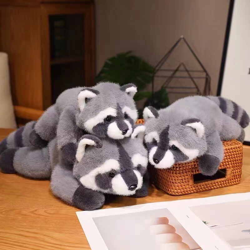 New Series of Raccoons, Cute Plush Dolls, Gray Little Fox Dolls, Pillows, Soothing Sleeping Holiday Gifts
