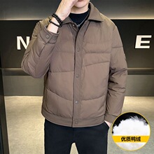 品牌男士50%鸭绒羽绒服2025新款时尚防寒青中年男装百搭休闲外套.