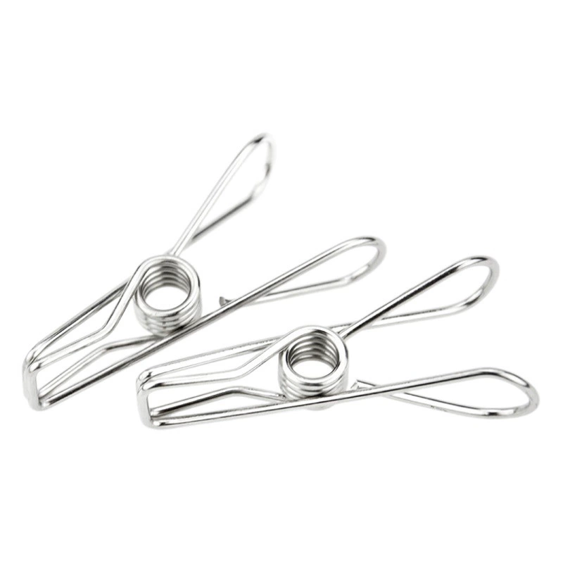 Пружинные зажимы из нержавеющей стали серии 201 для сушки и хранения, металлические зажимы для брюк, носков и зажимы для спиралей от комаров.