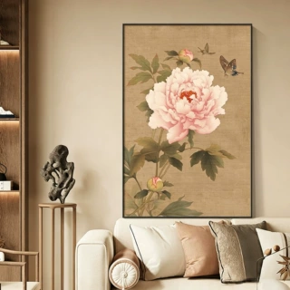 中式花卉挂画沙发背景墙装饰画客厅花鸟画宋氏美学餐厅画