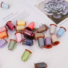 100色手缝家用缝衣线小线细线两股500码高速涤纶线402缝纫线批发