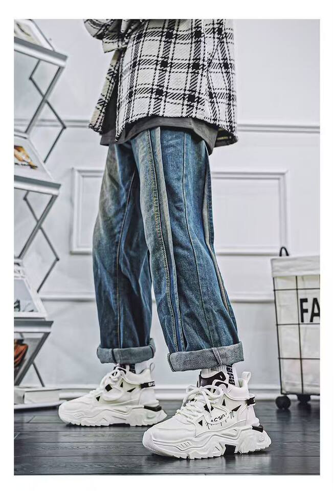Giày nam cao cổ Martin trẻ trung, giày thể thao casual cổ cao tăng chiều cao, đế cao 3 cm — C73 màu đen, C73 trắng chi tiết 19