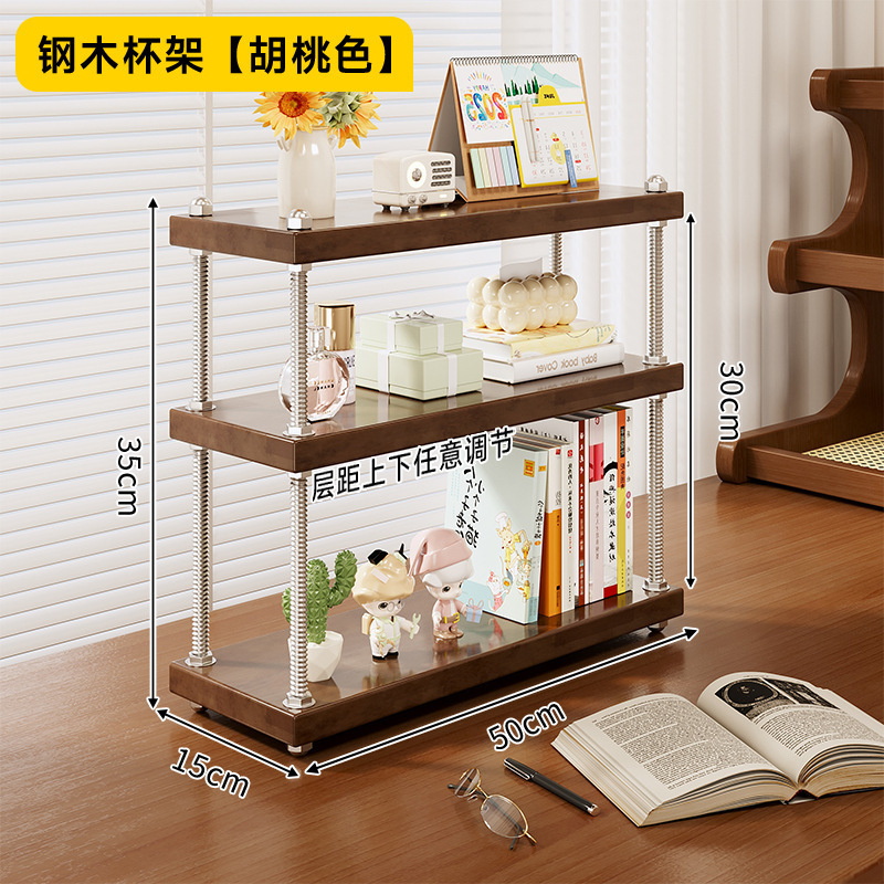 Estante de escritorio de madera sólida Estante de escritorio Estante