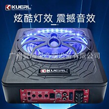 厂家批发车载音响改装蜘蛛带灯款10寸大功率有源汽车超薄低音炮