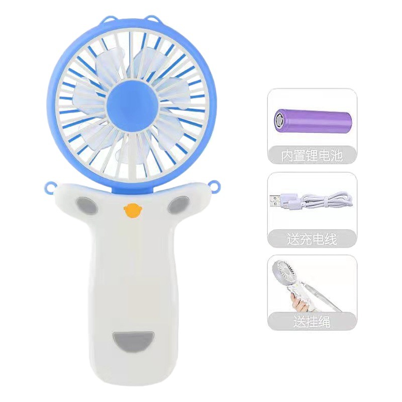 2022 ventilador de cuello colgante de mano de doble propósito pequeño ventilador de carga USB portátil plegable dormitorio mudo ventilador sin escobillas
