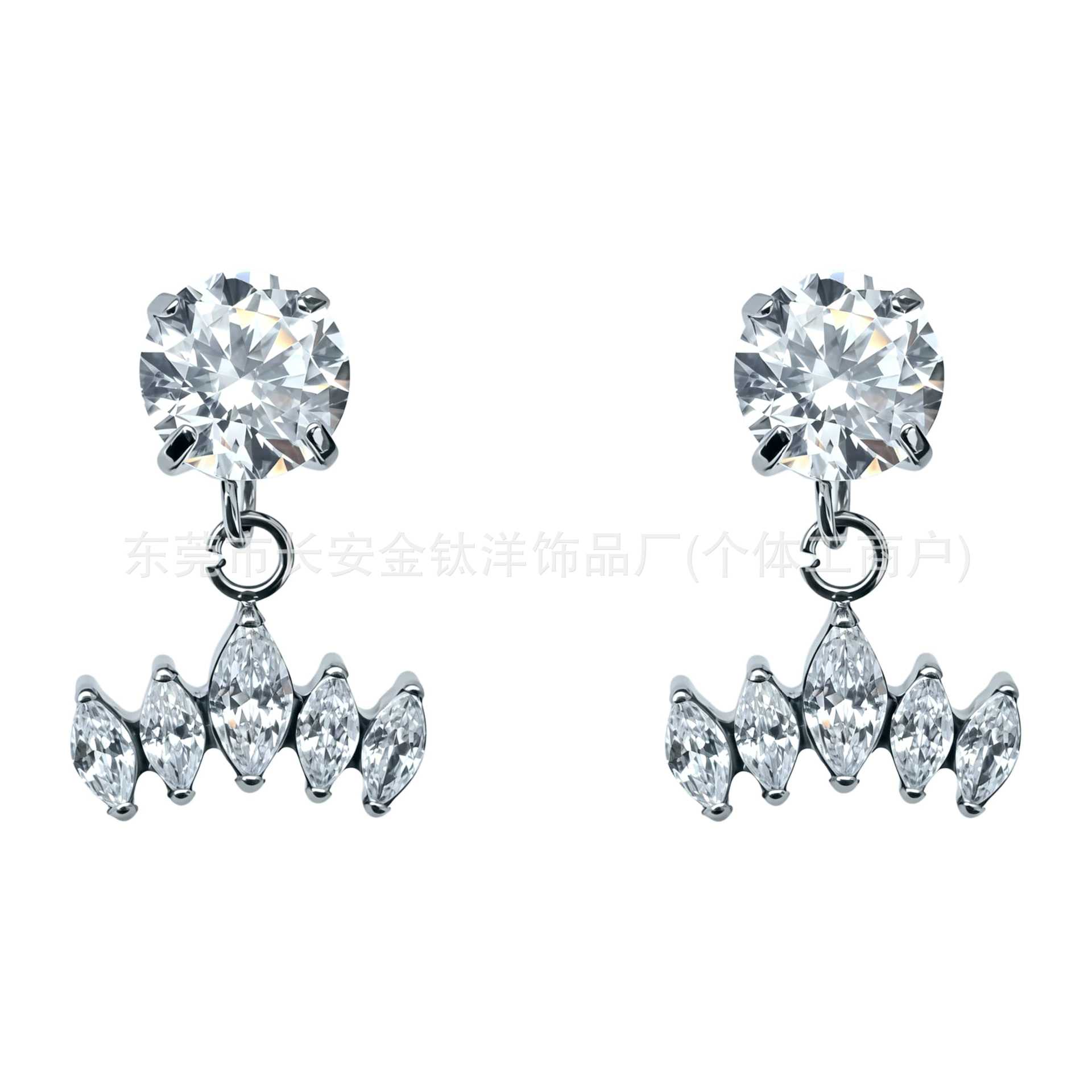 Labret piercing jewelry detail image