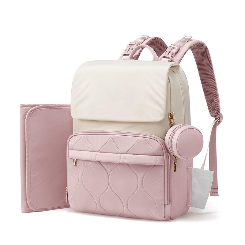 Amazon New Diaper Bag Mummy Backpack Fashion Portable Baby Travel Bag with Diaper Pad Pacifier Bag