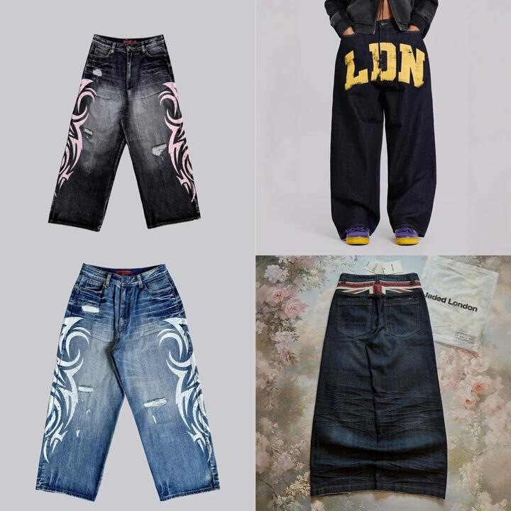 2026 Cross-Border Branded Trendy Washed Ripped Printed Jeans Jadedlo Street Hip-Hop Straight-Leg Pants for Women 1 2026 Cross-Border Branded Trendy Washed Ripped Printed Jeans Jadedlo Street Hip-Hop Straight-Leg Pants for Women 1