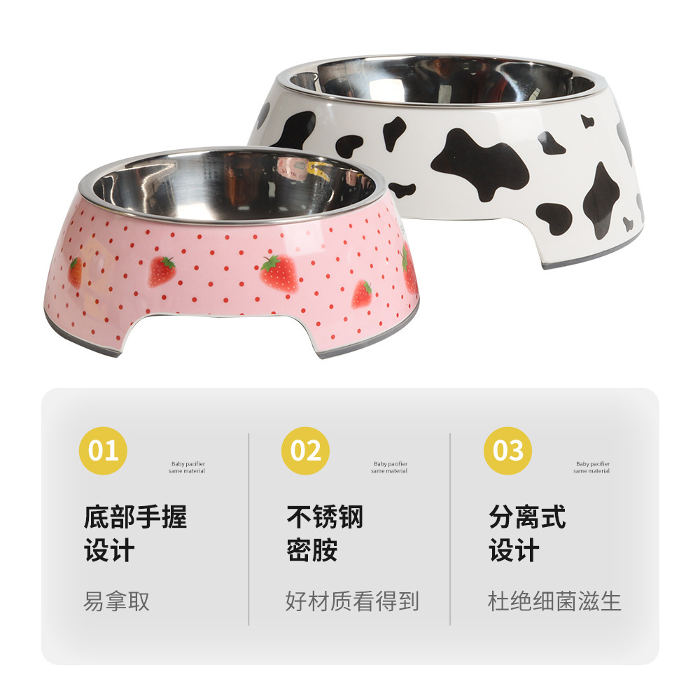 Maceta de comida para perros de doble capa, tazón de comida para gatos de acero inoxidable, tazón de comida para gatos para evitar volcar el tazón de agua para perros, tazón de comida para mascotas para perros grandes