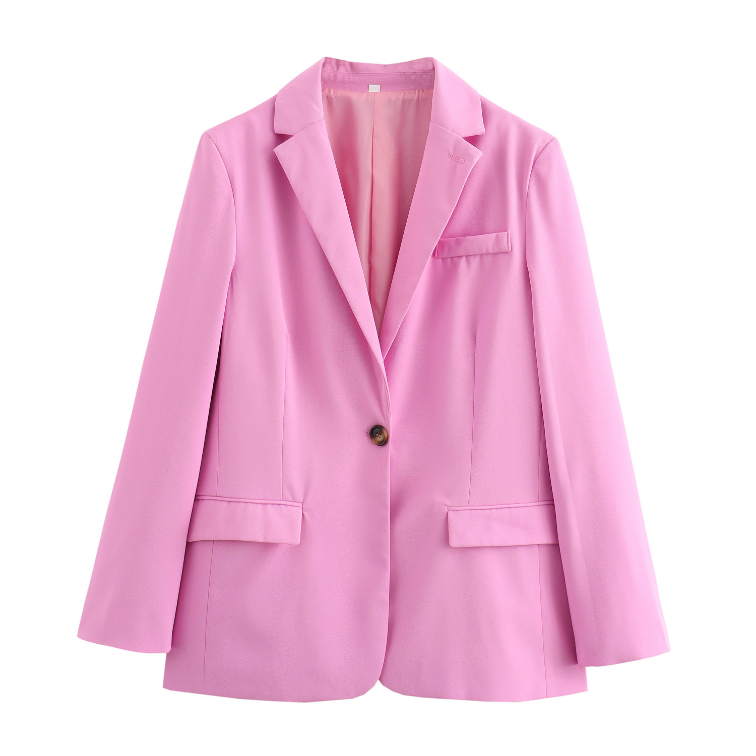 Women's 2024 summer new straight cut suit jacket with straps and pleated pants set_voghion.com