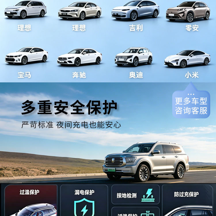 7Kw New Energy Electric Hybrid Car Household and Commercial Universal 32A Ac Charging Station for New Energy Vehicles Fast Charging