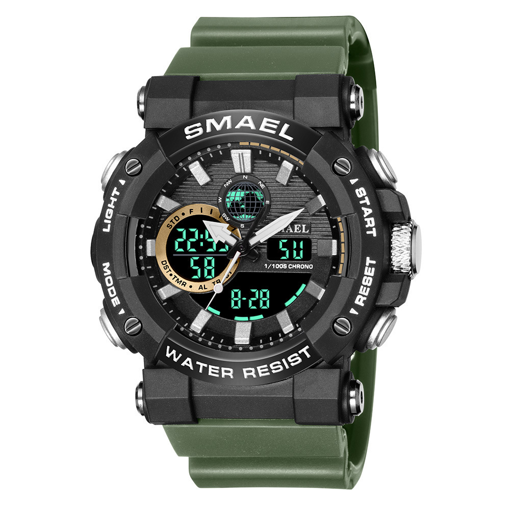 Smael Smair 8048 hombres reloj deportivo tendencia multifuncional cinta juventud impermeable reloj electrónico