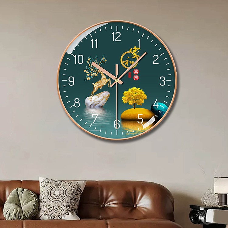 14 pulgadas de lujo ligero silencioso reloj decoración de muebles de sala de estar relojes de cuarzo pared relojes domésticos decoración de sala de estar