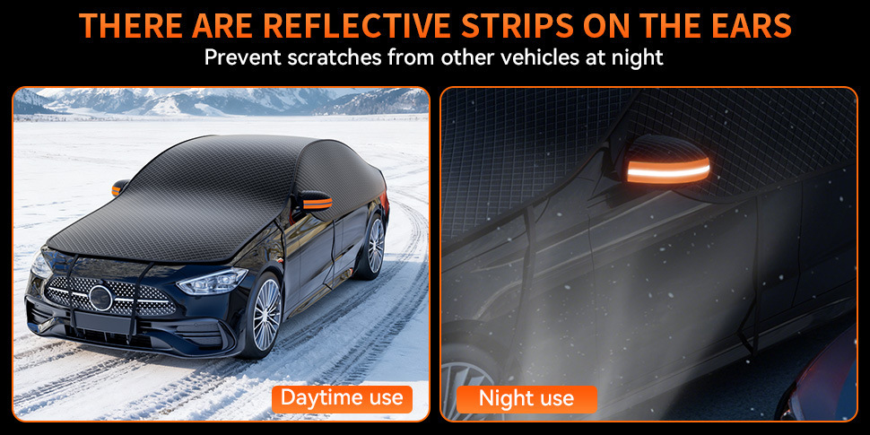 Car Snow Cover, Front Windshield Cover, Thickened Anti-Frost, Anti-Freeze, Sun Protection, Car Sunshade, Car Cover