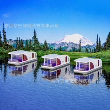 鲁班筑大型水上船屋漂浮船 全屋精装修海上钓鱼船 智慧海边康养房