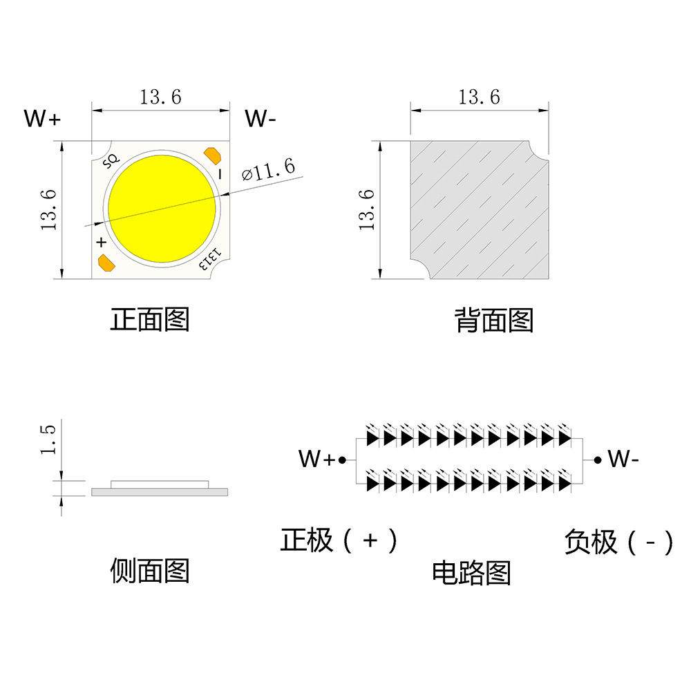 6-60Wȫ����COB����ֲ�ﲹ����Ӱ����ģ��̫�������cobLED����