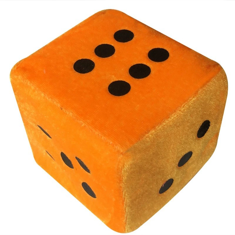 Plush dice, toy, doll for kindergarten, cartoon creative sponge pendant