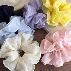 4階特大号! キャンディー色のレースのしわの高級感の大腸のシュシュは怠惰です。
